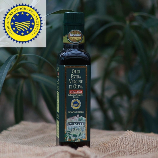 Oliwa z oliwek extra virgin z Toskani IGP 250ml - Olio Extra Vergine di Oliva TOSCANO Sardelli